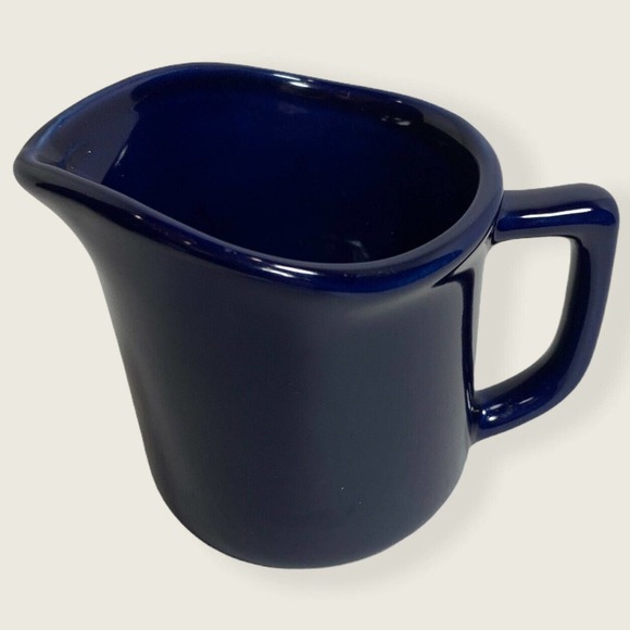 Newcor Stoneware Sugar And Creamer Set Cobalt Blue China Mid Century Modern - Picture 5 of 12